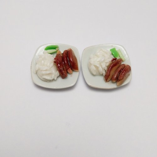luckyhandmade246 Grilled Duck with Rice Food Miniature Dollhouse collectible decorate