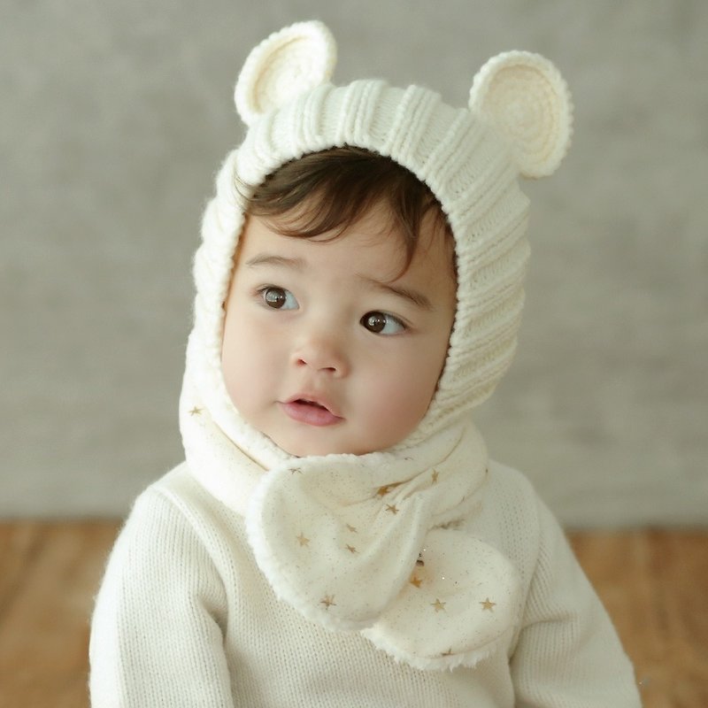 Happy Prince韓國製 Planet Snow雪絨內裡保暖嬰兒童圍脖 - 圍兜/口水巾 - 棉．麻 多色