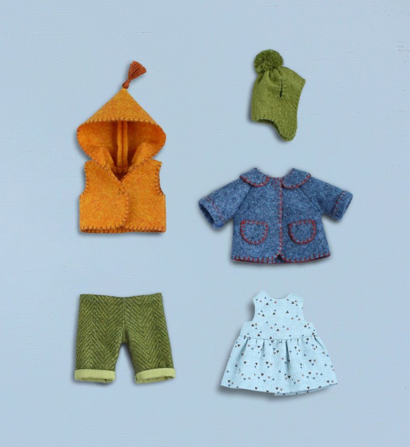 PDF Set of Clothes for Mini Bear Sewing Pattern - 手工藝教學/工具書 - 其他材質 