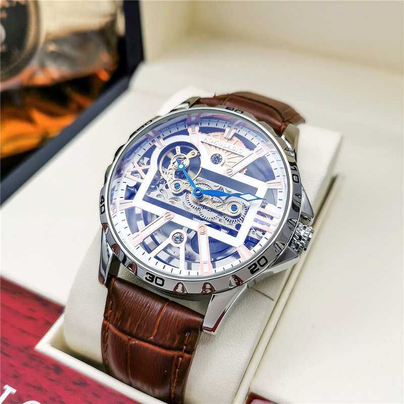 Skeleton Tourbillon Mechanical Watch - Men's & Unisex Watches - Other Materials 