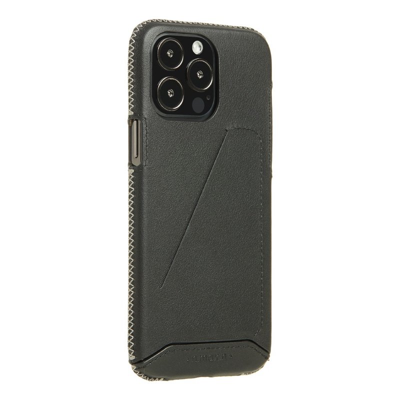iPhone14 Pro Max 經典系列全包覆手機皮套-碳黑 - 手機殼/手機套 - 真皮 黑色