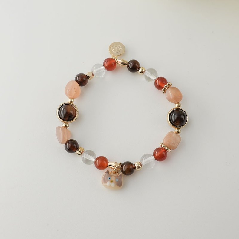 貓貓好朋友手鍊 | 迷你素色粉 - 手鍊/手環 - 樹脂 紅色