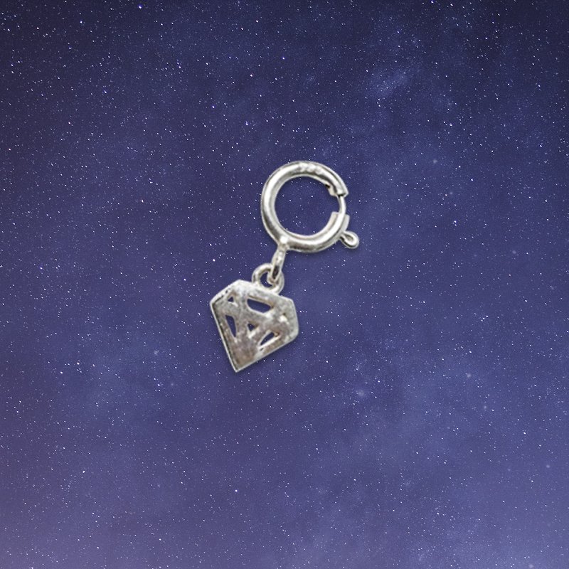 Mini diamond pendant charm #minimcharm #minimsignature C160 - 其他 - 純銀 