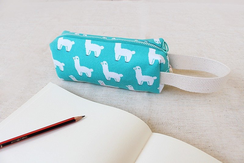 Grass mud horse alpaca portable pencil case / storage bag universal bag pencil case - Pencil Cases - Cotton & Hemp 