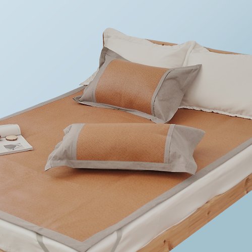 小日常寢居 3D立體蜂巢式軟涼蓆/多款尺寸/涼席+枕蓆組/亞藤褐