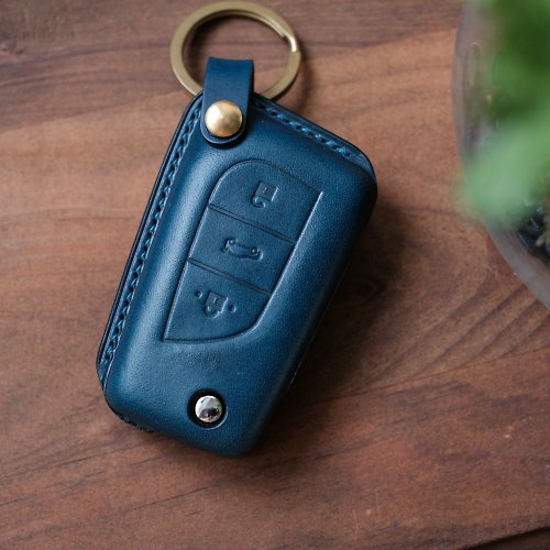 寓吉 Leather Craft 【寓吉】 Toyota Altis rav4 vios 彈式鑰匙 汽車鑰匙皮套