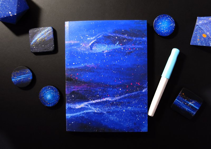 星空行事曆 / 內頁空白可自填日期 - 筆記本/手帳 - 紙 藍色