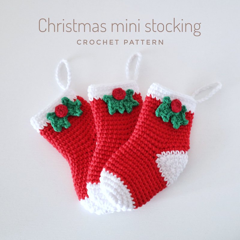 Other Materials Other - Digital Download pattern PDF -  Christmas mini stocking crochet pattern