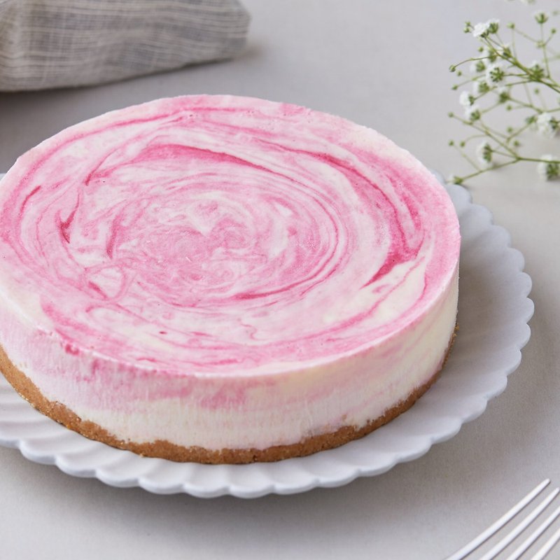 [レフルタ]野生の果実大理石ダブルチーズ/ 6インチ - ケーキ・デザート - 食材 ピンク