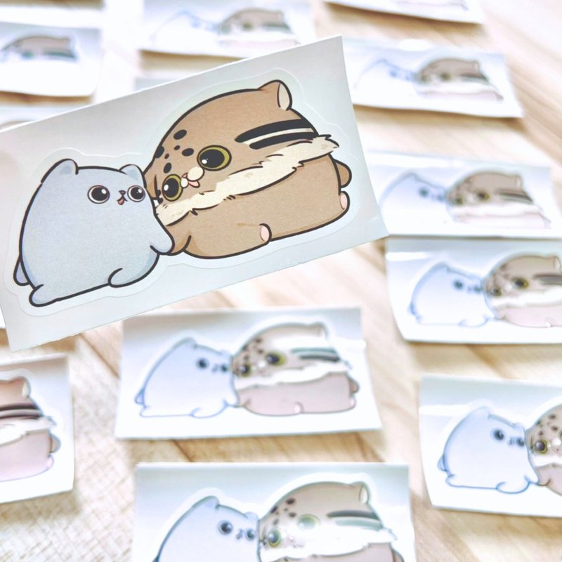 [Yuxi’s Cat] Single copper plate sticker / 7x4cm / Original - สติกเกอร์ - กระดาษ ขาว