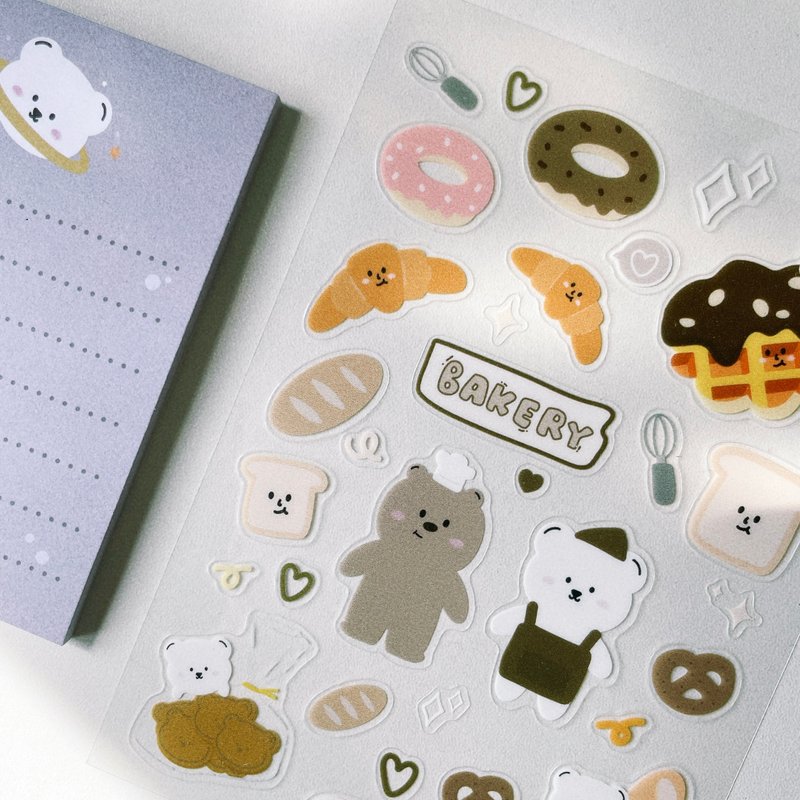 _smallthings transparent bakery stickers - Stickers - Waterproof Material Brown