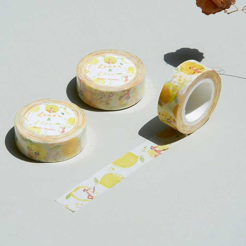 Lemon and Flower│Paper Tape - Washi Tape - Paper 