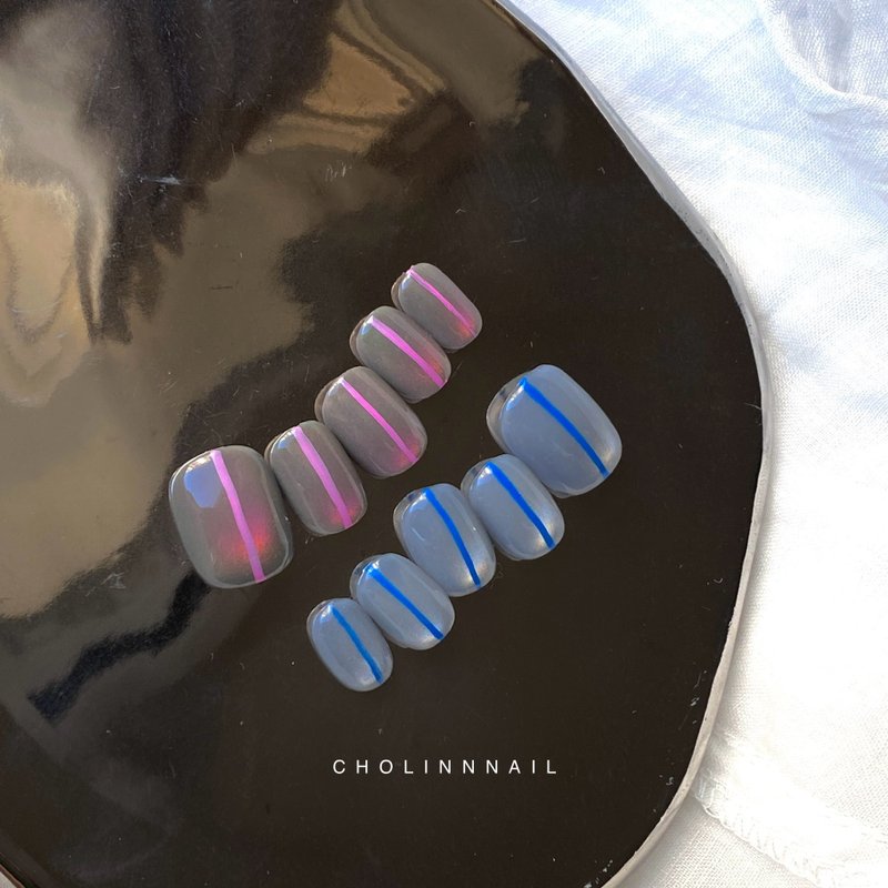 R21天際線-客製化手作穿戴式美甲片 - 其他 - 其他材質 粉紅色