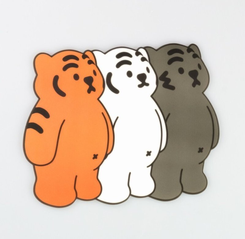 Attention Three Tigers - Mouse Pads - Other Materials 