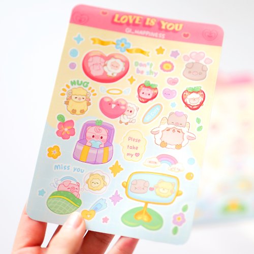 gi_happiness Love is you sticker