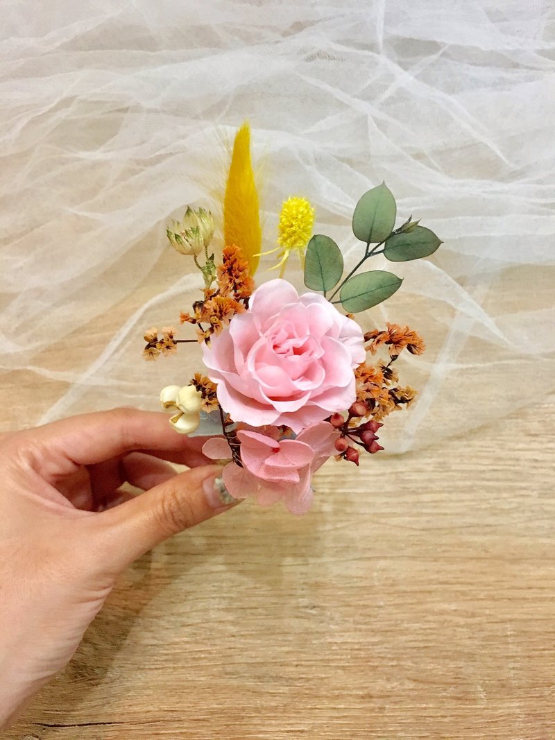 乾燥胸花【櫻】 主持人胸花 新郎胸花 伴娘胸花 伴郎胸花 胸花 - 胸花/手腕花 - 植物．花 