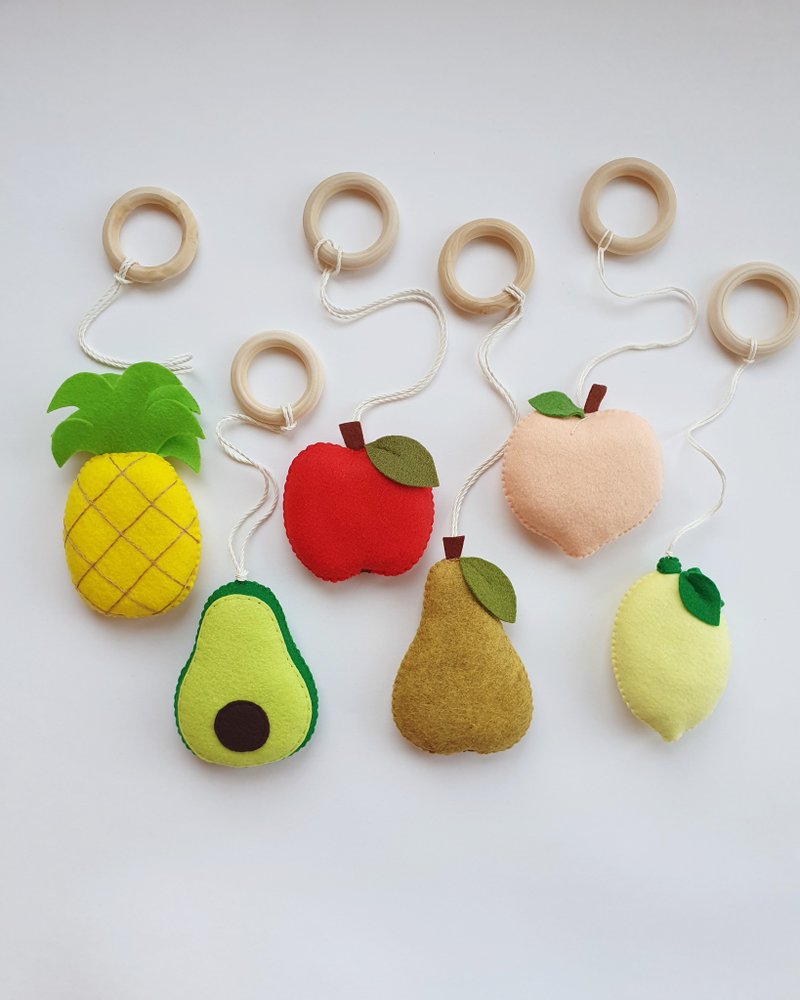 Baby gym toys, fruits hanging play gym toys, activity center mobiles - ของขวัญวันครบรอบ - วัสดุอีโค 