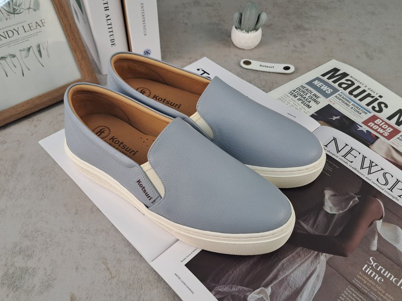 All-match plain casual shoes - sky blue - รองเท้าลำลองผู้หญิง - หนังแท้ หลากหลายสี