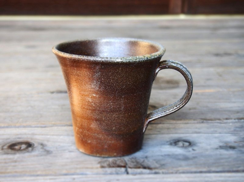 備前　コーヒーカップ(大)　c5-045 - マグカップ - 陶器 ブラウン