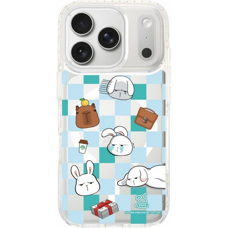 星期一 Bruce 懶惰格子 iPhone17 Pro Max 透明/磁吸磁換式手機殻 - 手機殼/手機套 - 塑膠 多色
