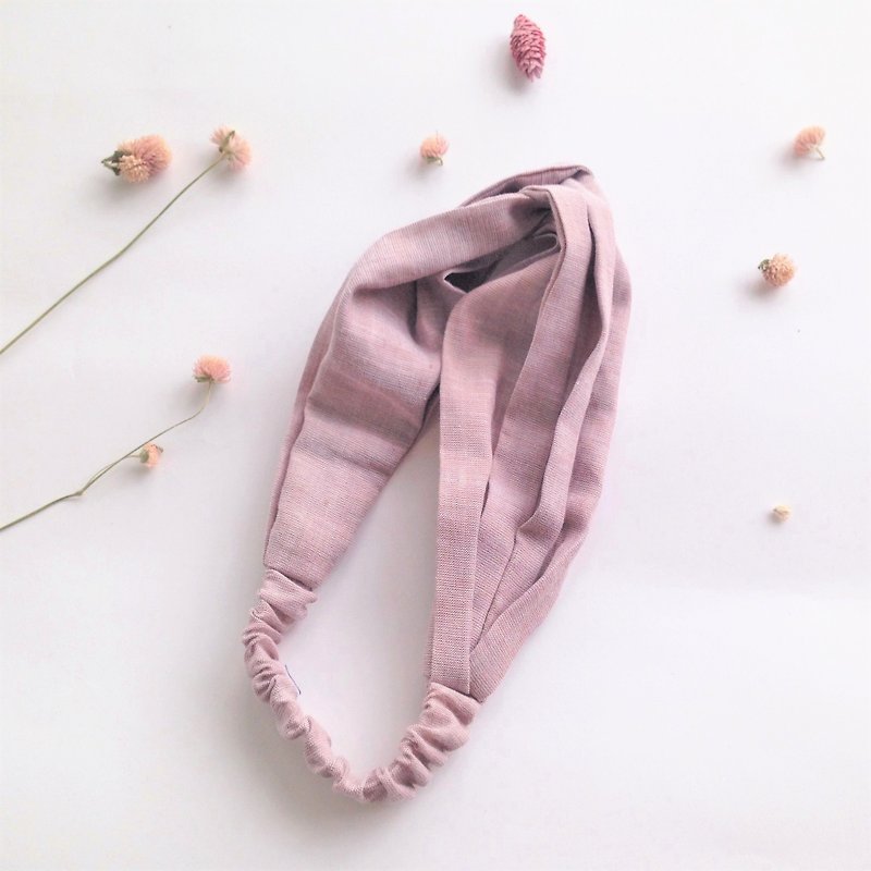 Wandering Wild Pancakes - Limited - A thousand morning double ring manual elastic hair band - Hair Accessories - Cotton & Hemp Pink