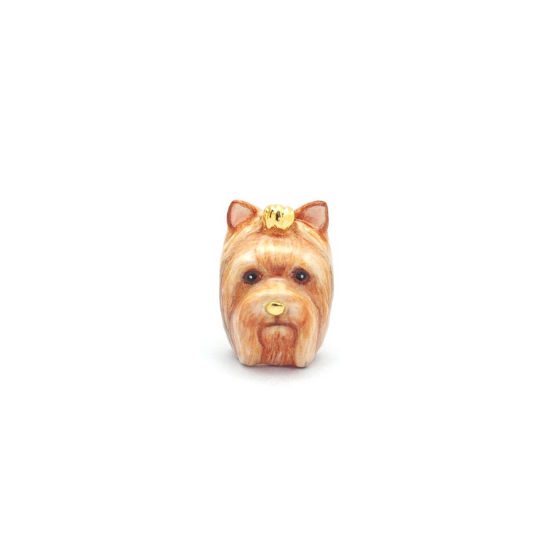 ชาร์มรูปสุนัข Yorkshire terrier - สร้อยข้อมือ - ทองแดงทองเหลือง สีนำ้ตาล