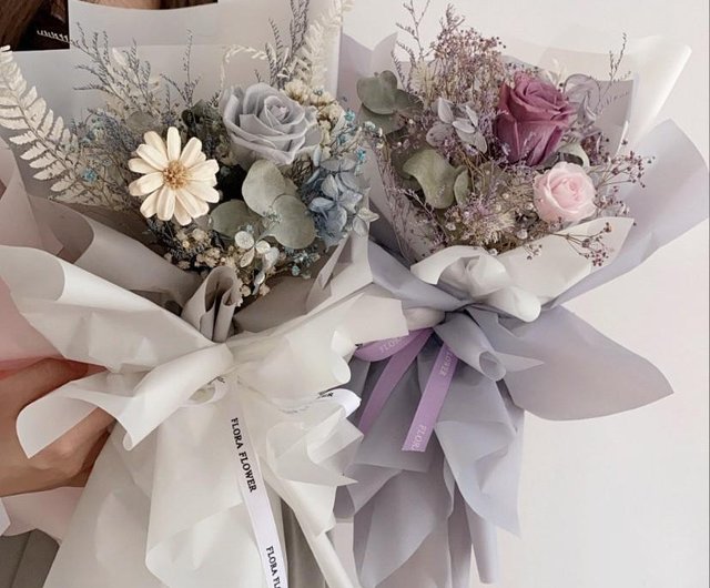 ドライフラワーブーケ Thank you】グリーティング BOX ブーケ Brown BOX【ドライフラワー】 |