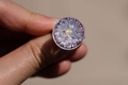 glassophy FeatherFloral (Purple) 花羽琉璃指環