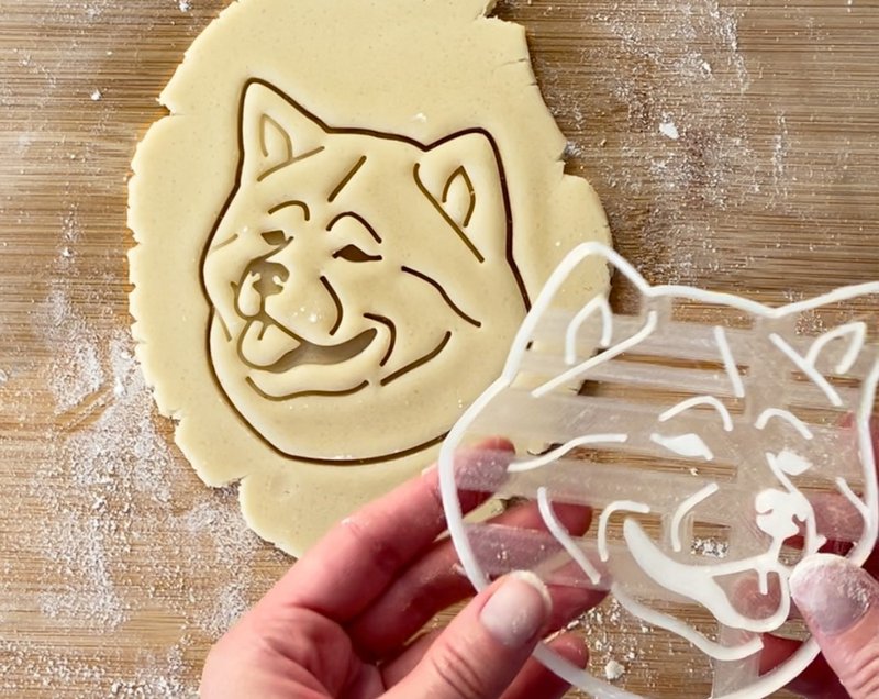 Akita Inu Cookie Cutter / Dog portrait cutter - Other - Plastic 