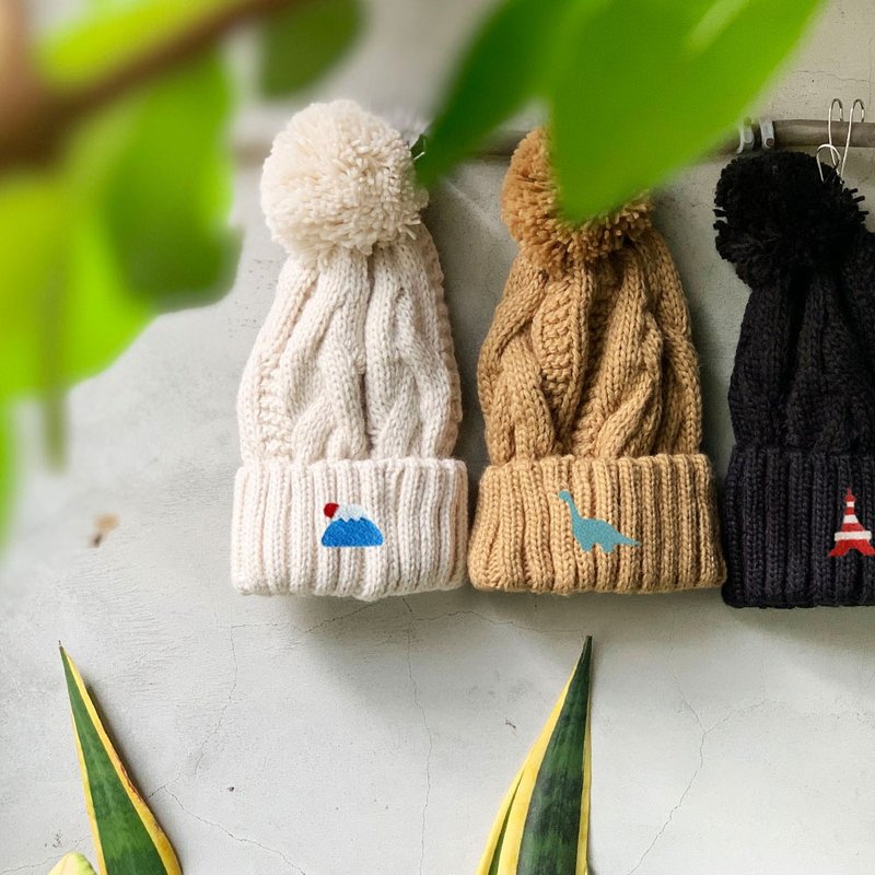 【Q-cute】Feather Hat Series-Cute Patterns - หมวก - เส้นใยสังเคราะห์ หลากหลายสี