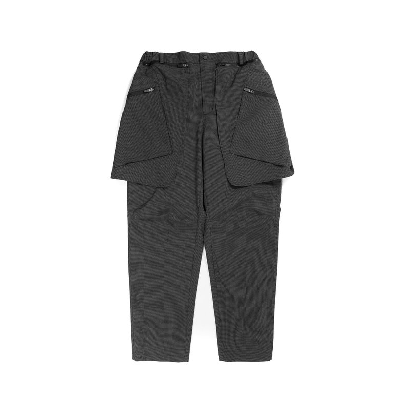 oqLiq - Nature Blessing - Intertwined Pocket Pants with Detachable Liner (Black Fine) - Men's Pants - Other Materials Black