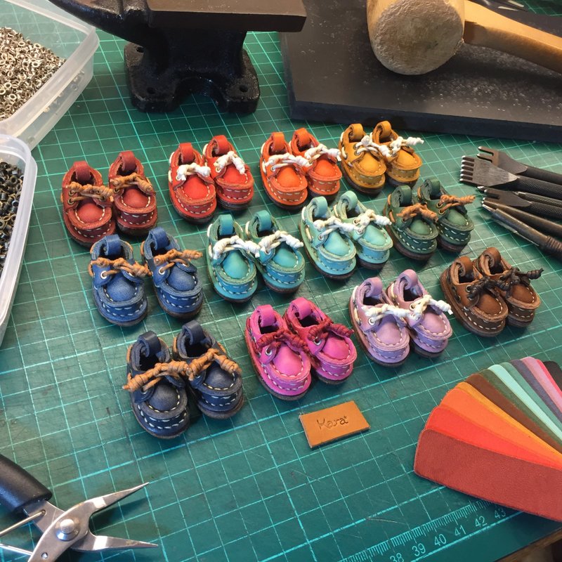 革小物-帆船鞋(Boat Shoes)-單色系 - 項鍊 - 真皮 多色