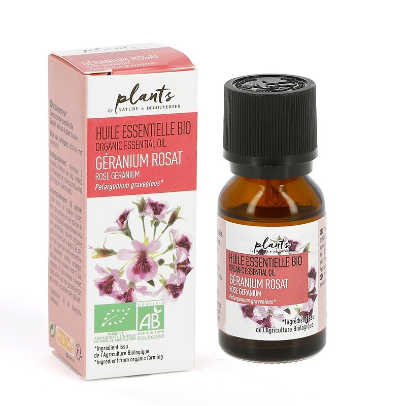 Organic Pure Natural Essential Oil - Rose Geranium 10ml - น้ำหอม - พืช/ดอกไม้ 