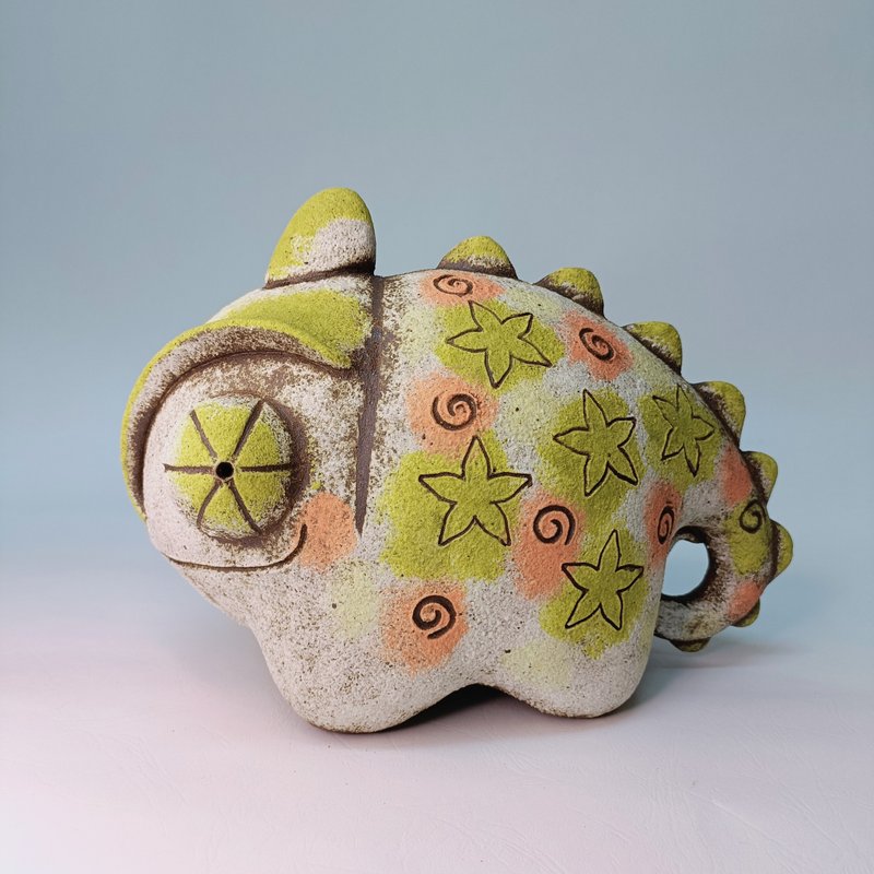 幻彩大變色龍/陶藝品/原創 - 擺飾/家飾品 - 陶 