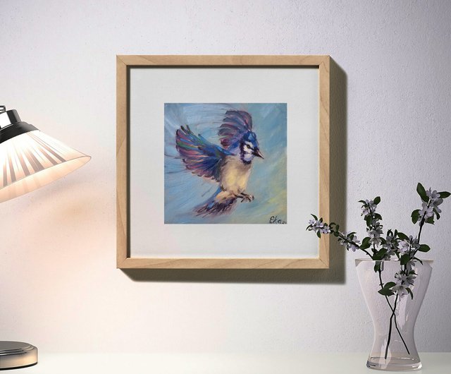 Buy Blue Jay Bird Painting Original Blue Jay Flight Art Blue Jay Online in  India 