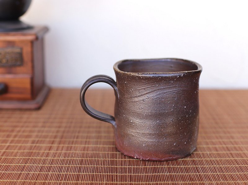 Bizen grilled coffee cup c 3 - 0 48 - แก้วมัค/แก้วกาแฟ - ดินเผา สีนำ้ตาล