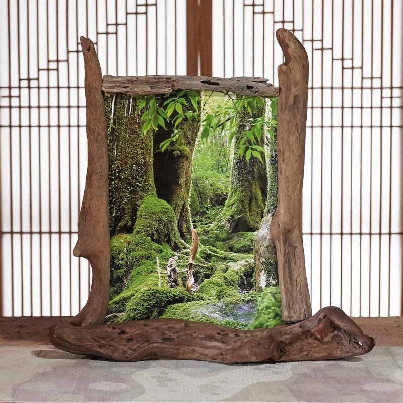 Driftwood photo stand, photo frame, photo frame, wooden frame, driftwood art, - Picture Frames - Wood Brown