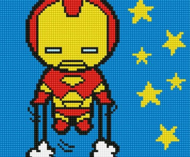 Iron Man Perler Bead -  Sweden