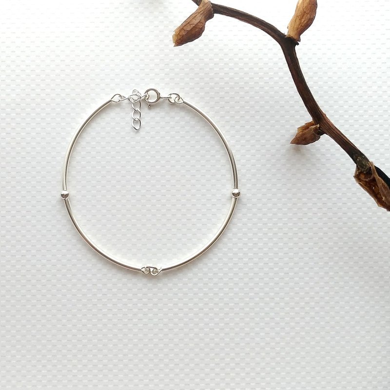 sb002-sterling silver bracelet - Bracelets - Sterling Silver Silver