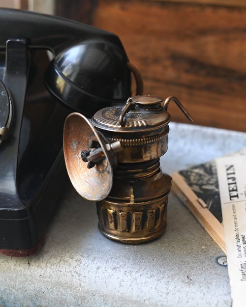 ヴィンテージ初期の炭鉱ランプ / アンティーク コレクション、古代の