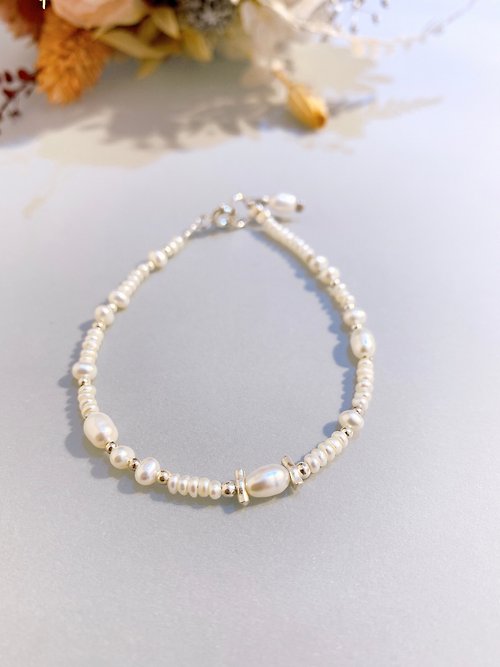 Ops手工飾品設計 Ops Pearl silver bracelet- 小珍珠/極簡/純銀/限定/手鍊/禮物