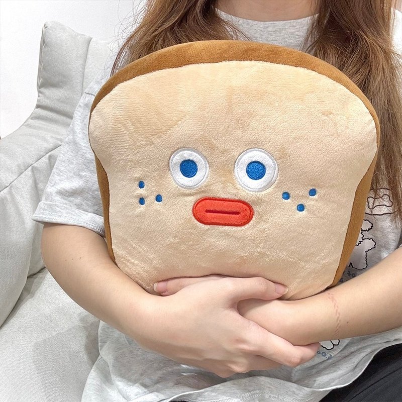 Romane Brunch Brother x Rakuwanduo Toast Doll Pillow - หมอน - ผ้าฝ้าย/ผ้าลินิน 