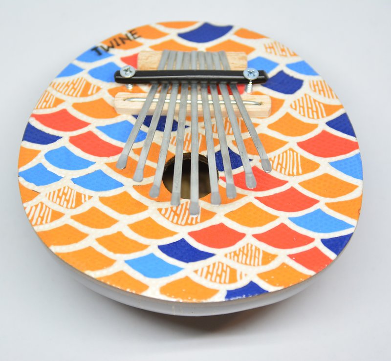 Thumb piano kalimba_ rainbow fish scales - Guitars & Music Instruments - Wood Multicolor