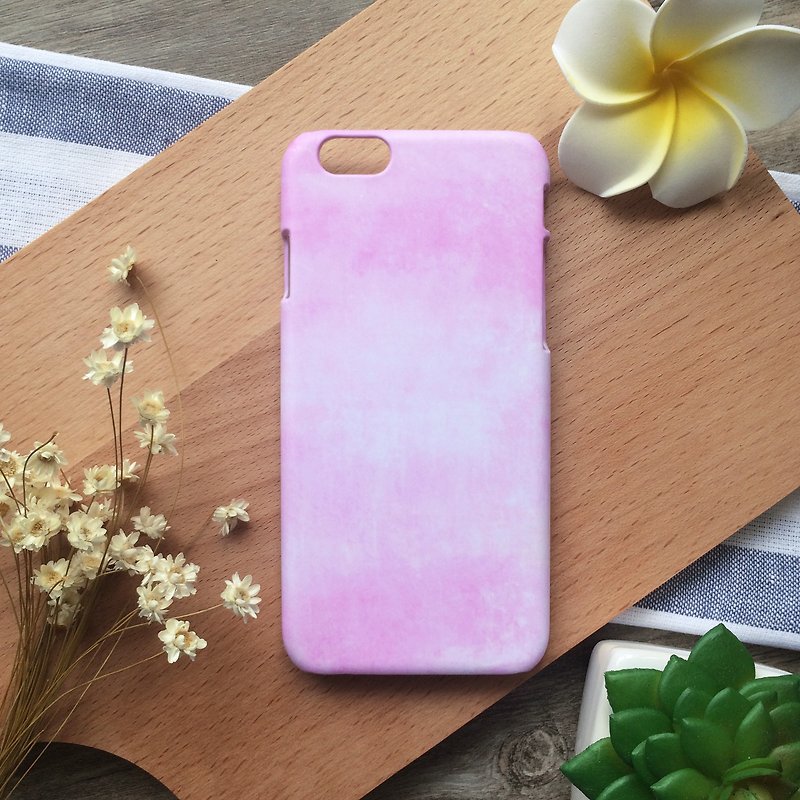 Pink Macaron Watercolor. Matte Case( iPhone, HTC, Samsung, Sony, LG, OPPO) - เคส/ซองมือถือ - พลาสติก สึชมพู