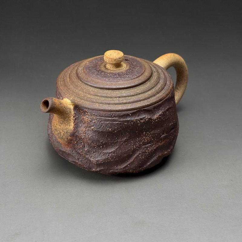 良時美器|周聖鈞 繚雲岩礦泡茶壺 個人茶壺250ml - 茶壺/茶杯/茶具 - 陶 咖啡色