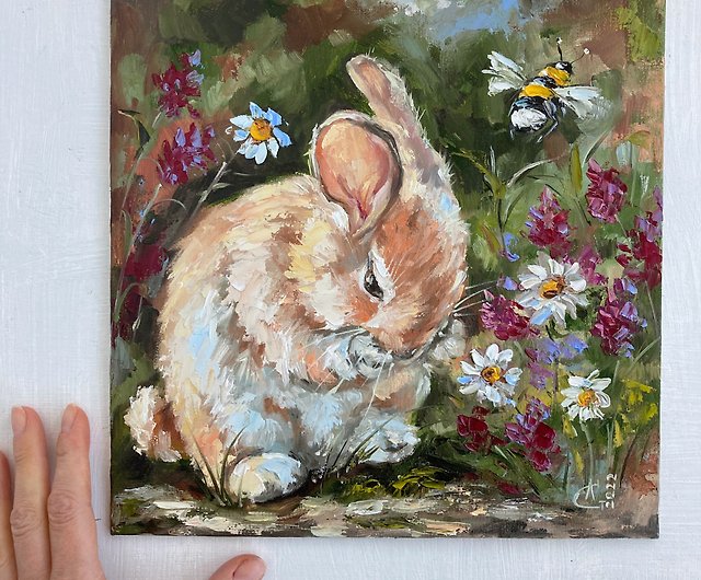 rabbit oil paintings