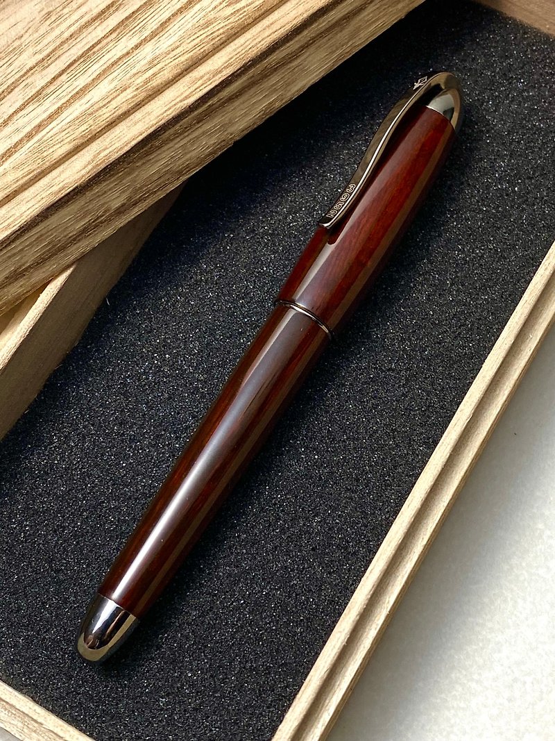 3952 Old Goat-Naruwan rosewood high-definition highlight version standard/special calligraphy titanium tip fountain pen - Fountain Pens - Other Materials 