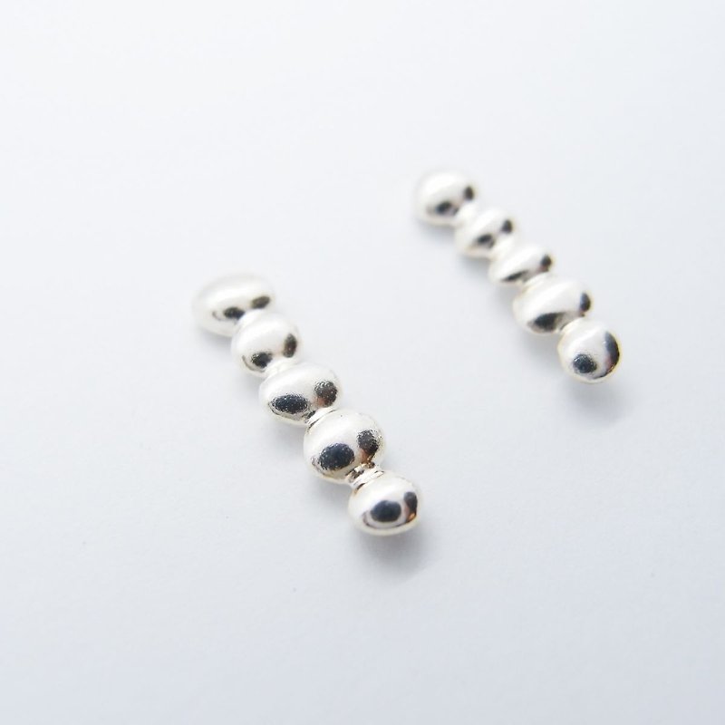 Wishing Stone Type A 925 Silver Earrings - ต่างหู - เงิน สีเงิน