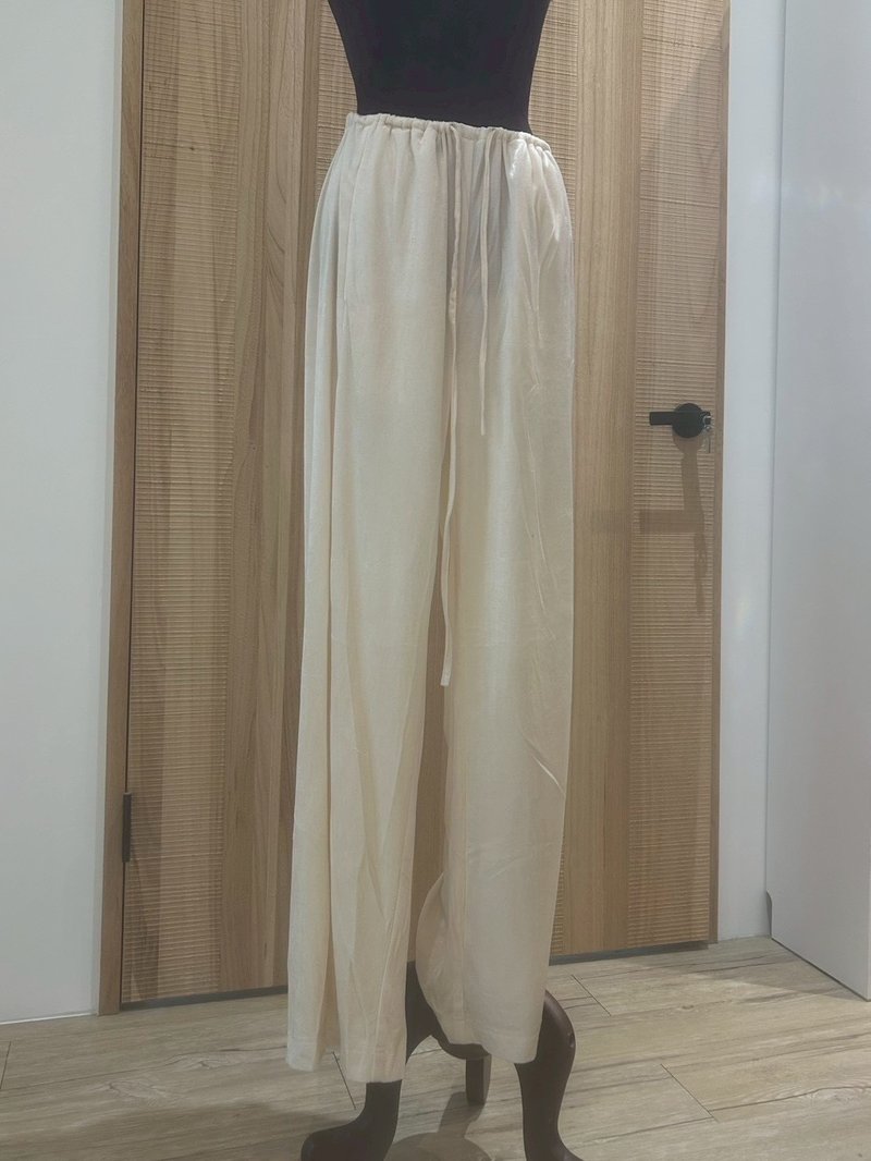 絨布抽繩運動褲 - 女長褲 - 其他材質 白色