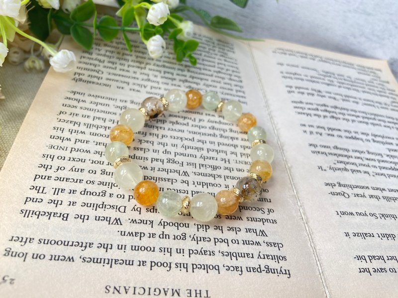 閃靈鑽/檸檬黃/金黃膠花/綠葡萄 - 手鍊/手環 - 水晶 多色